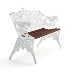 Canapé Classic, Huile de acajou, support blanc