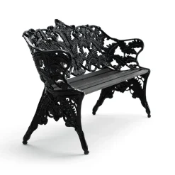 Canapé Classic, Lasure acajou noir, support noir