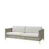 Canapé Connect 3 places, Taupe, ensemble de coussins Cane-Line Natté White