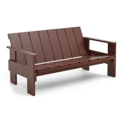 Canapé Crate Lounge en pin laqué, iron red