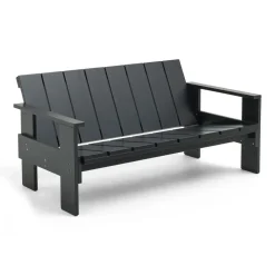 Canapé Crate Lounge en pin laqué, Black