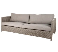 Canapé Diamond 3 places soft rope, Cane-Line Natté taupe