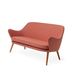 Canapé Dwell, Canapé 2 places tissu hero 511 blush, pieds en chêne fumé
