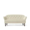 Canapé Ingeborg 2,5 places, SahcoZero beige-pieds en chêne fumé