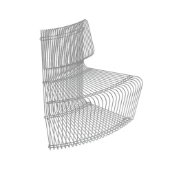 Canapé modulable Pantonova, stainless steel, concave