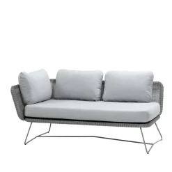 Canapé modulaire Horizon, Cane-Line Natté Light grey, droite