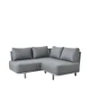 Canapé modulaire Moments, Gris, coin, Cane-Line soft rope