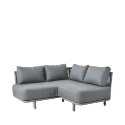 Canapé modulaire Moments, Gris, coin, Cane-Line soft rope
