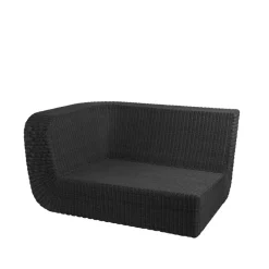 Canapé modulaire Savannah, Noir, droit