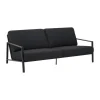 Canapé Naos, Noir-teddy black, 2,5 places