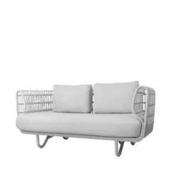 Canapé Nest 2 places, White, Cane-Line Natté white