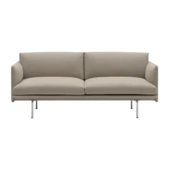 Canapé Outline 2 places, Ecriture 240-Polished Aluminum