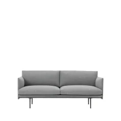 Canapé Outline 2 places, Fiord 151 grey-Black