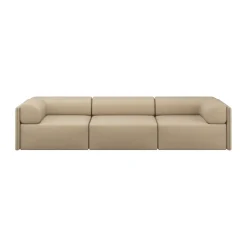Canapé Palo Block 3 places avec accoudoirs Low 295 cm, Beige