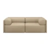 Canapé Palo Block 2 places avec accoudoirs Low 200 cm, Beige