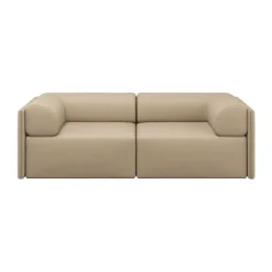 Canapé Palo Block 2 places avec accoudoirs Low 200 cm, Beige