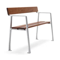 Canapé Piccolo, Acajou, support en aluminium brut