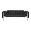 Canapé Puffy 2,5 places 205 cm, Anthracite-acier inoxydable