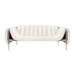 Canapé Puffy 2,5 places 205 cm, Natural-acier inoxydable