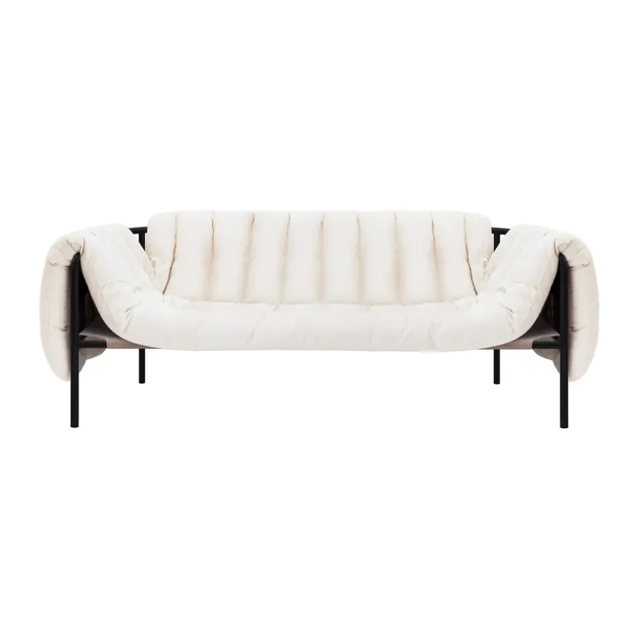 Canapé Puffy 2,5 places 205 cm, Natural-black grey