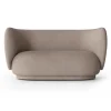 Canapé Rico 2 places, Brushed warm grey