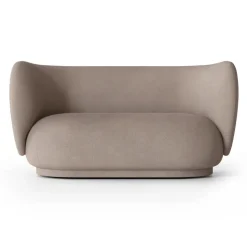 Canapé Rico 2 places, Brushed warm grey