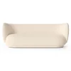 Canapé Rico bouclé 3 places, Wool bouclé offwhite