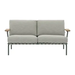 Canapé Settle 2 places, Ribbed Weave 2 Dark green