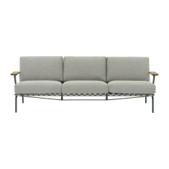 Canapé Settle 3 places, Ribbed Weave 2 Dark green