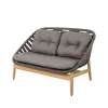 Canapé Strington 2 places, teak, Cane-Line AirTouch grey