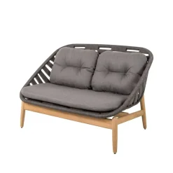 Canapé Strington 2 places, teak, Cane-Line AirTouch grey