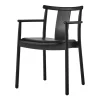 Chaise à accoudoirs avec coussin Merkur, Black-Dakar 0842 black