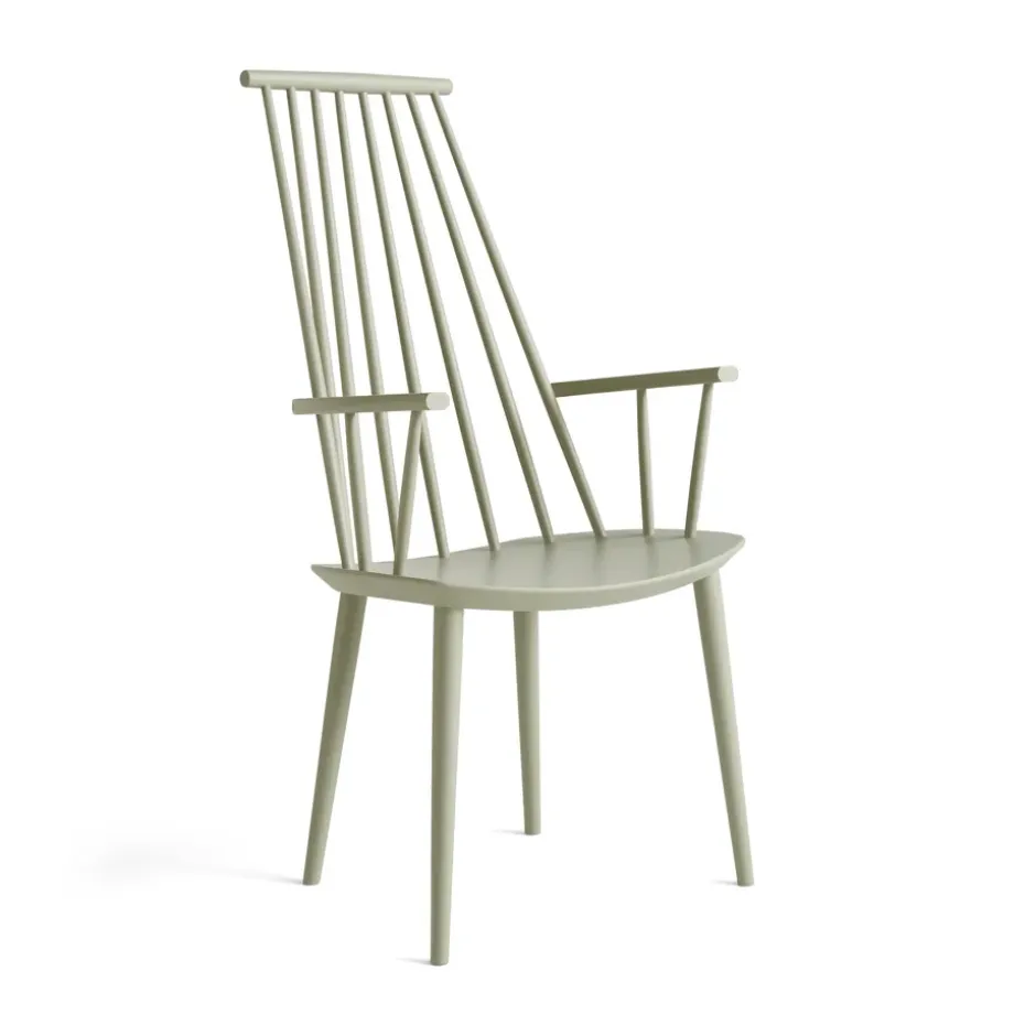Chaise à accoudoirs J110, Bouleau Sage laqué