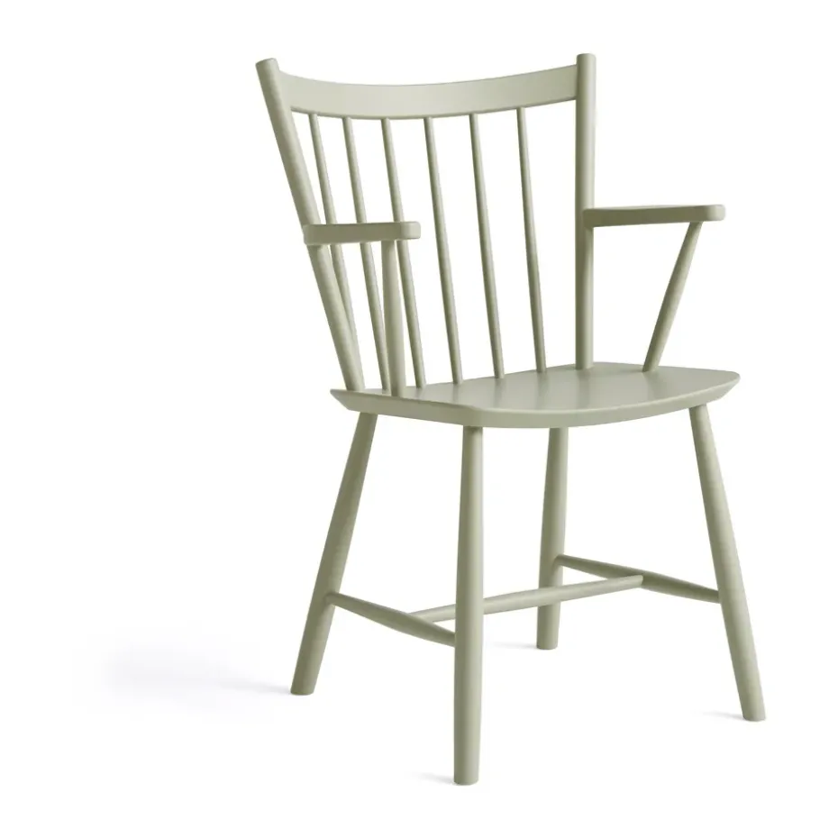 Chaise à accoudoirs J42, Warm grey laqué hêtre