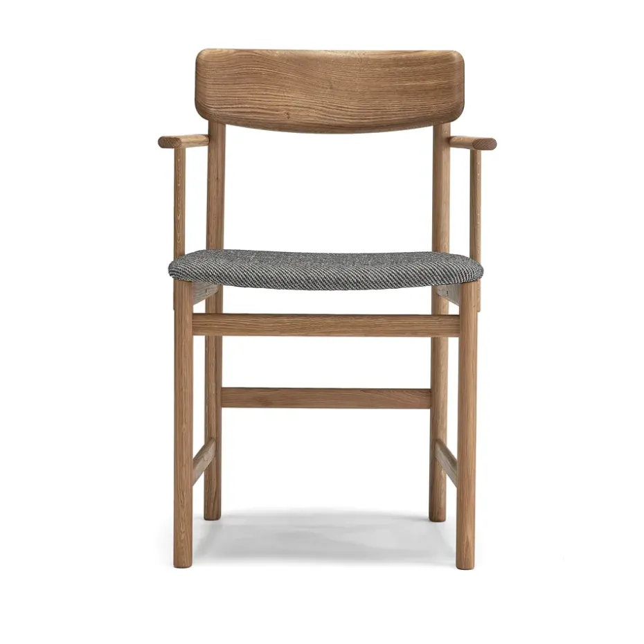 Chaise à accoudoirs Pal, Chêne naturel huilé - Tornado V3576