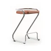 Chaise à accoudoirs X75-2, Cuir Elmo Nordic Cognac - base en chrome
