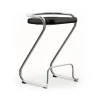 Chaise à accoudoirs X75-2, Cuir Elmo Nordic Noir - base en chrome