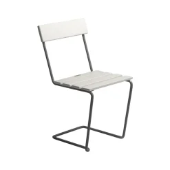Chaise 1, Chêne laqué blanc-galvanisation à chaud