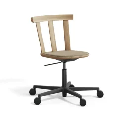 Chaise Alt sur pied pivotant avec assise rembourrée en chêne, Hallingdal 65-220-huile naturelle