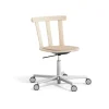 Chaise Alt sur pied pivotant avec assise rembourrée en bouleau, Hallingdal 65-200 beige-vernis mat clair