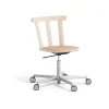 Chaise Alt sur pied pivotant avec assise rembourrée en bouleau, Elmoveget 22011-vernis mat clair