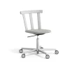 Chaise Alt sur pied pivotant avec assise rembourrée en bouleau, Hallingdal 65-110 light grey-gris clair 51