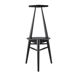 Chaise Anker J157, Oak black lacquered