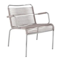 Chaise avec accoudoirs Mya Lounge, Taupe