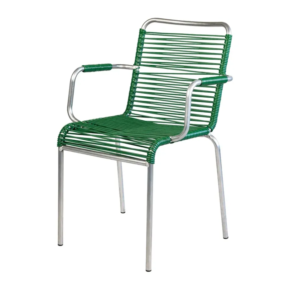 Chaise avec accoudoirs Mya Spaghetti, Dark green