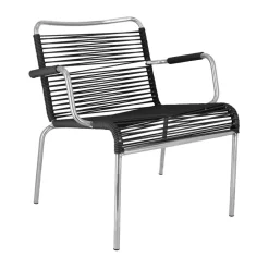 Chaise avec accoudoirs Mya Lounge, Black