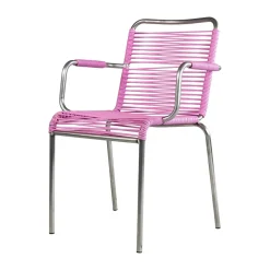 Chaise avec accoudoirs Mya Spaghetti, Pink