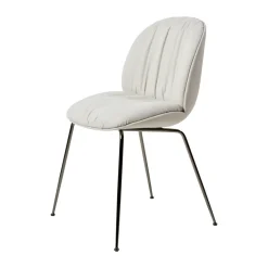 Chaise Beetle Soft, dossier avant recouver, Tabouret Reales Limonta 001, dossier noir, chrome