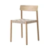 Chaise Betty TK1, Chêne, assise en ruban de lin tressé naturel