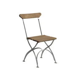 Chaise Brasserie, Chêne huilé-structure en acier avec galvanisation à chaud